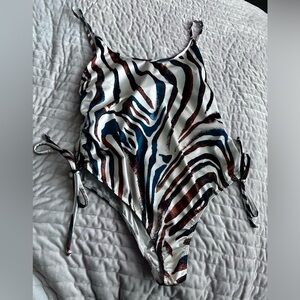 Detailed Animal Print 1PC Swimsuit